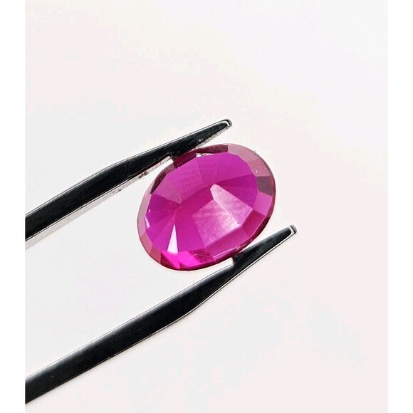 Lab-Grown Ruby Gemstones Lot Of 8, 1.5 ctw Each Loose High Quality Faceted Oval - Picture 6 of 9